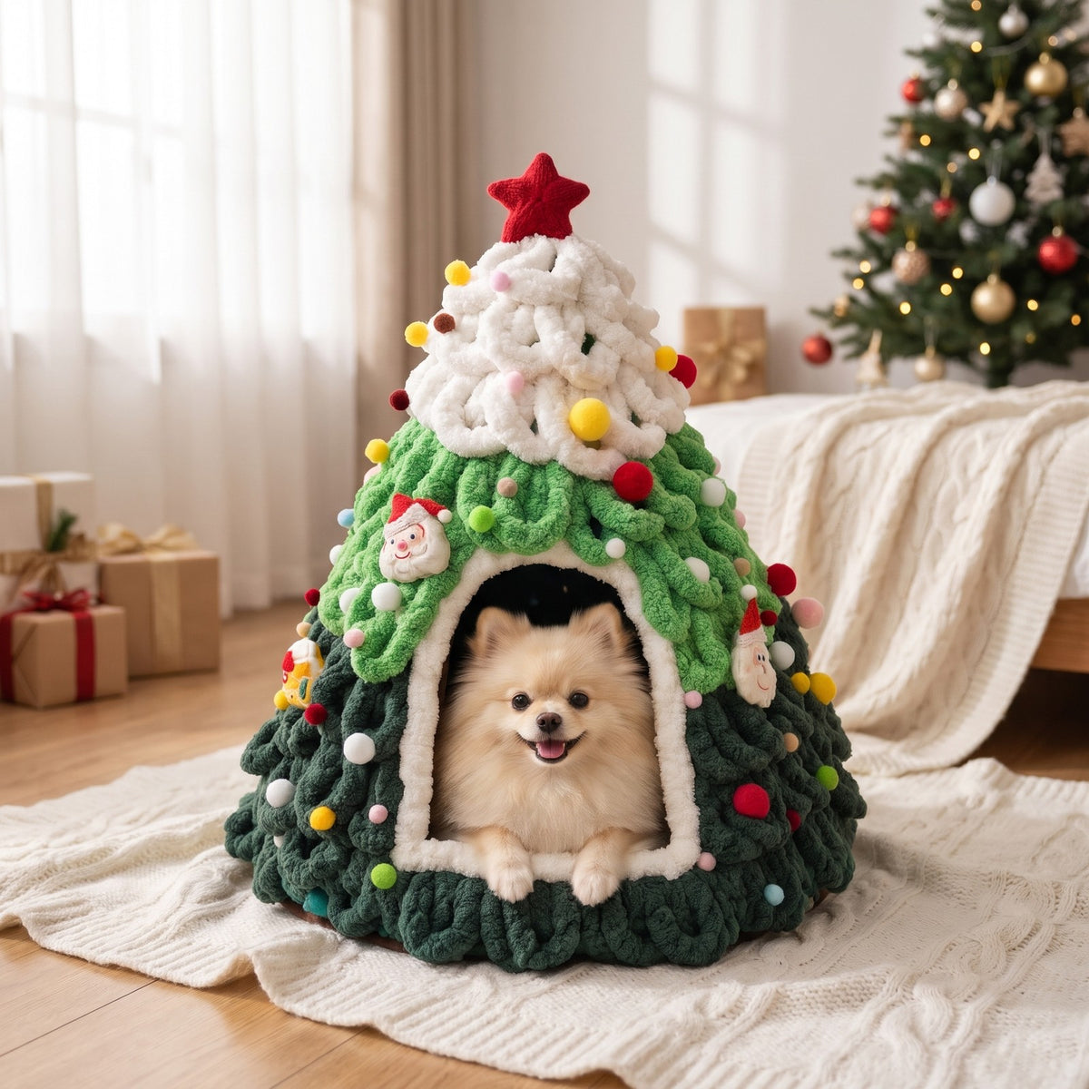 The Pine Paws Christmas Tree Bed